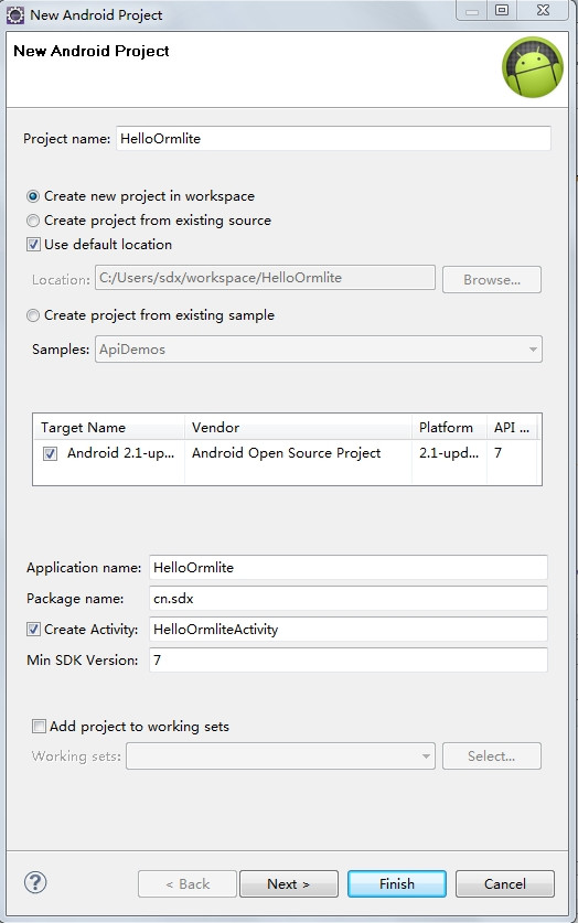Android中使用ormlite实现持久化–HelloOrmLite